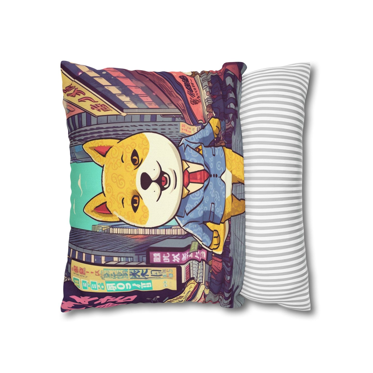 Shiba Inu Business Dog Pillow Case Crypto Fan Favorite, Polyester