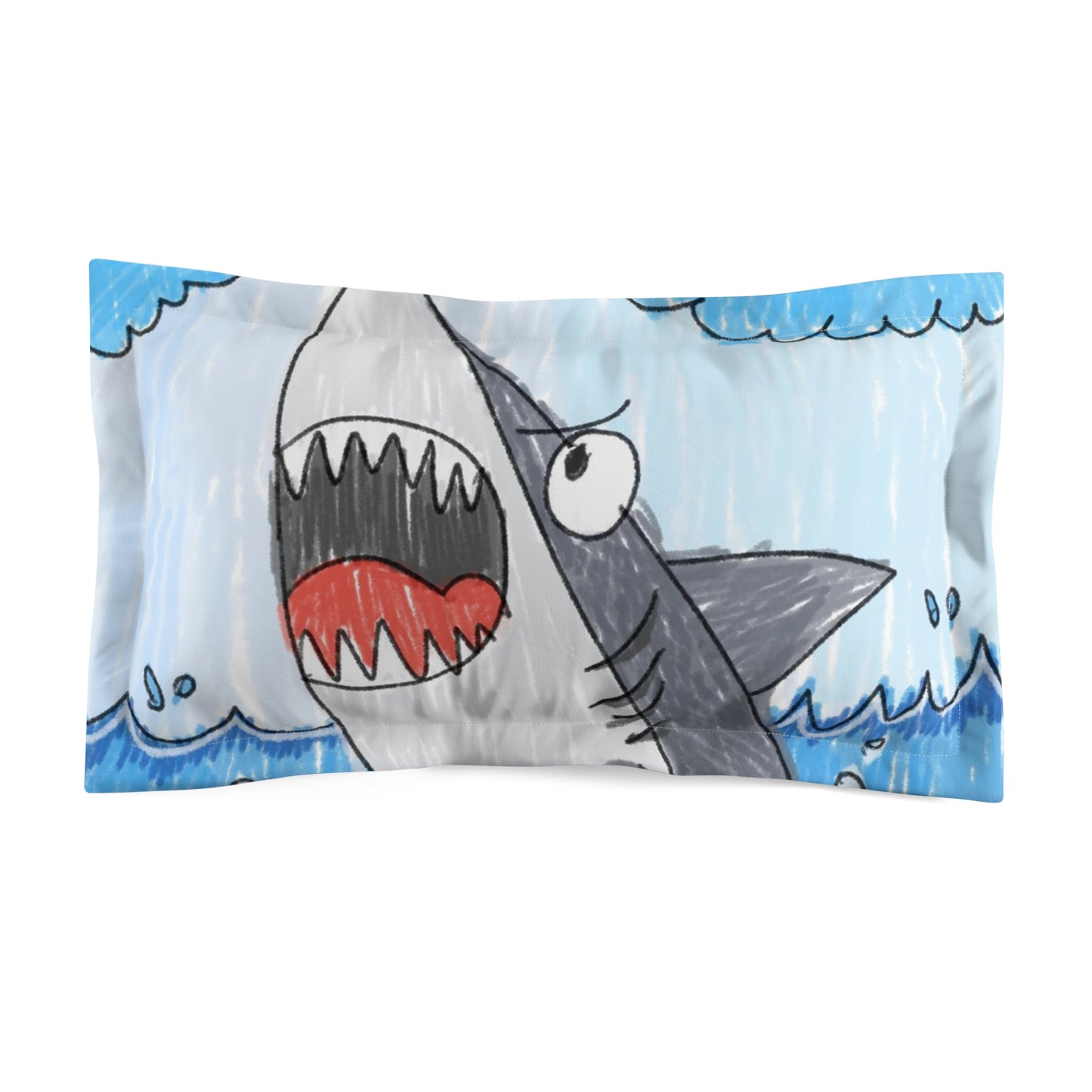 Shark Jaw Teeth Attack Ocean Sea Creature Microfiber Pillow Sham