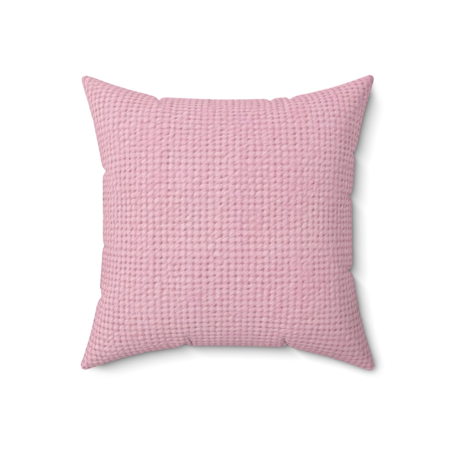 Blushing Garment Dye Pink: Denim-Inspired, Soft-Toned Fabric - Spun Polyester Square Pillow