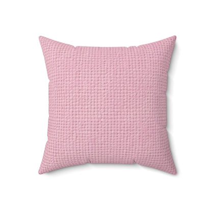 Blushing Garment Dye Pink: Denim-Inspired, Soft-Toned Fabric - Spun Polyester Square Pillow