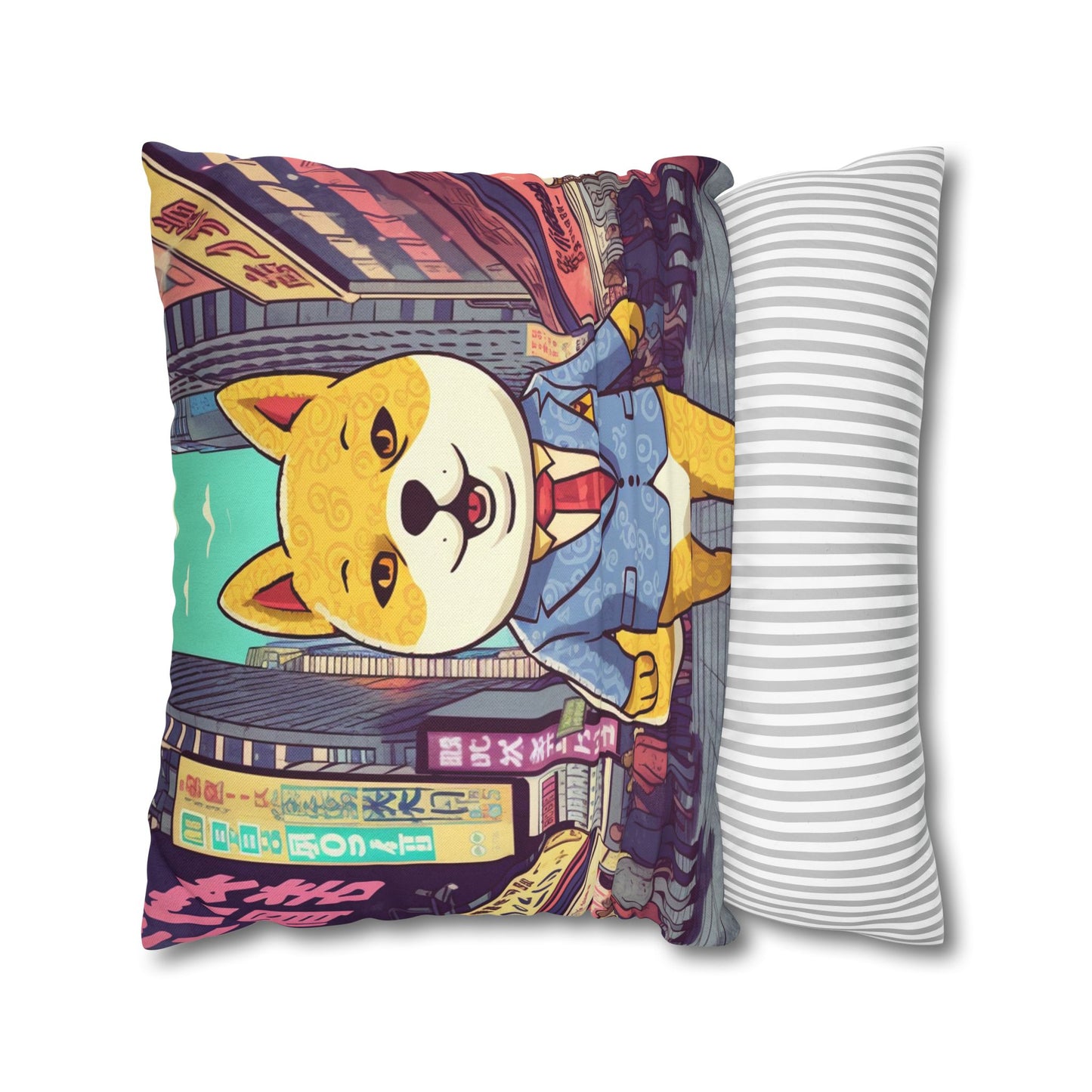 Shiba Inu Business Dog Pillow Case Crypto Fan Favorite, Polyester