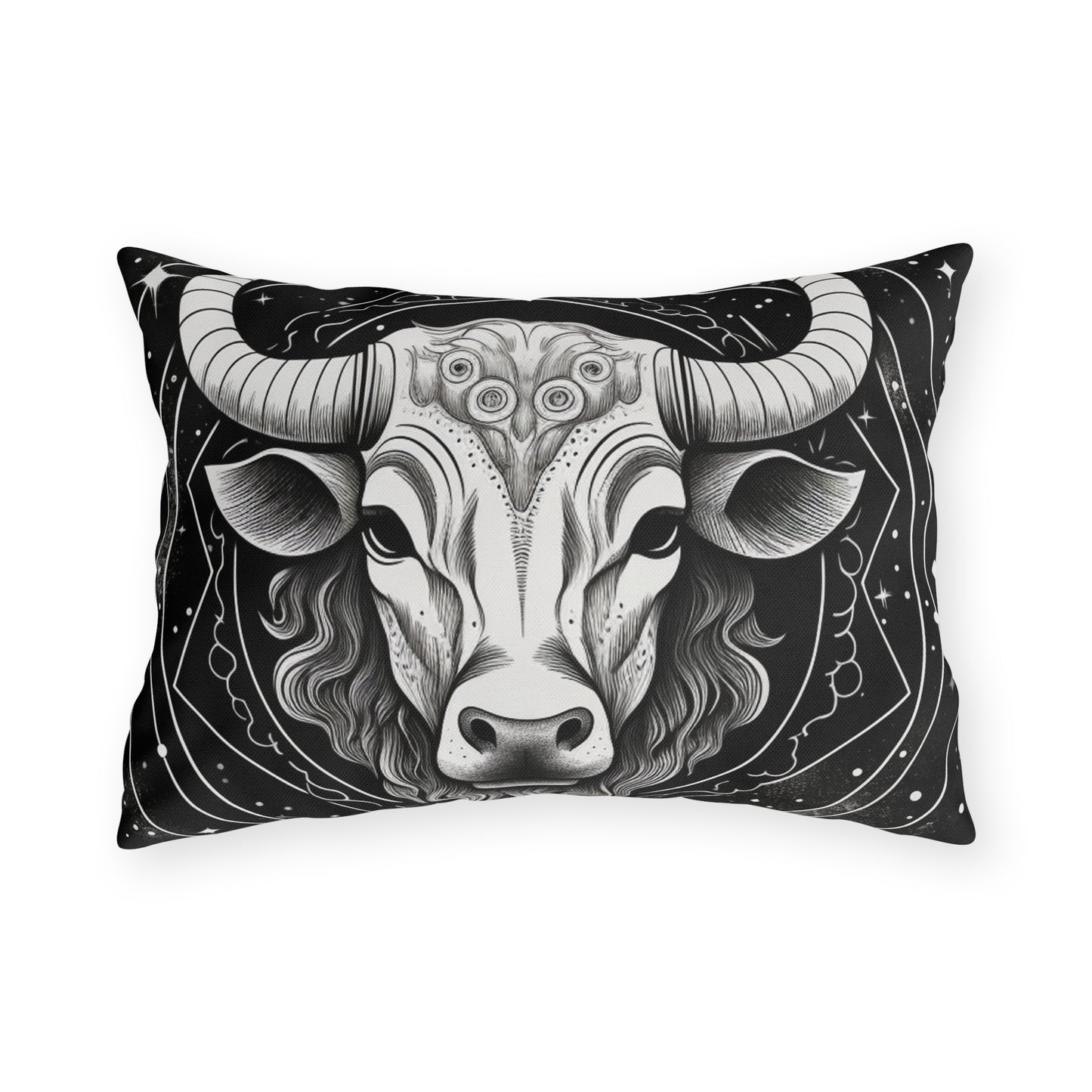 Taurus Zodiac UV-Resistant Outdoor Pillow, Water-Resistant, Spun Polyester