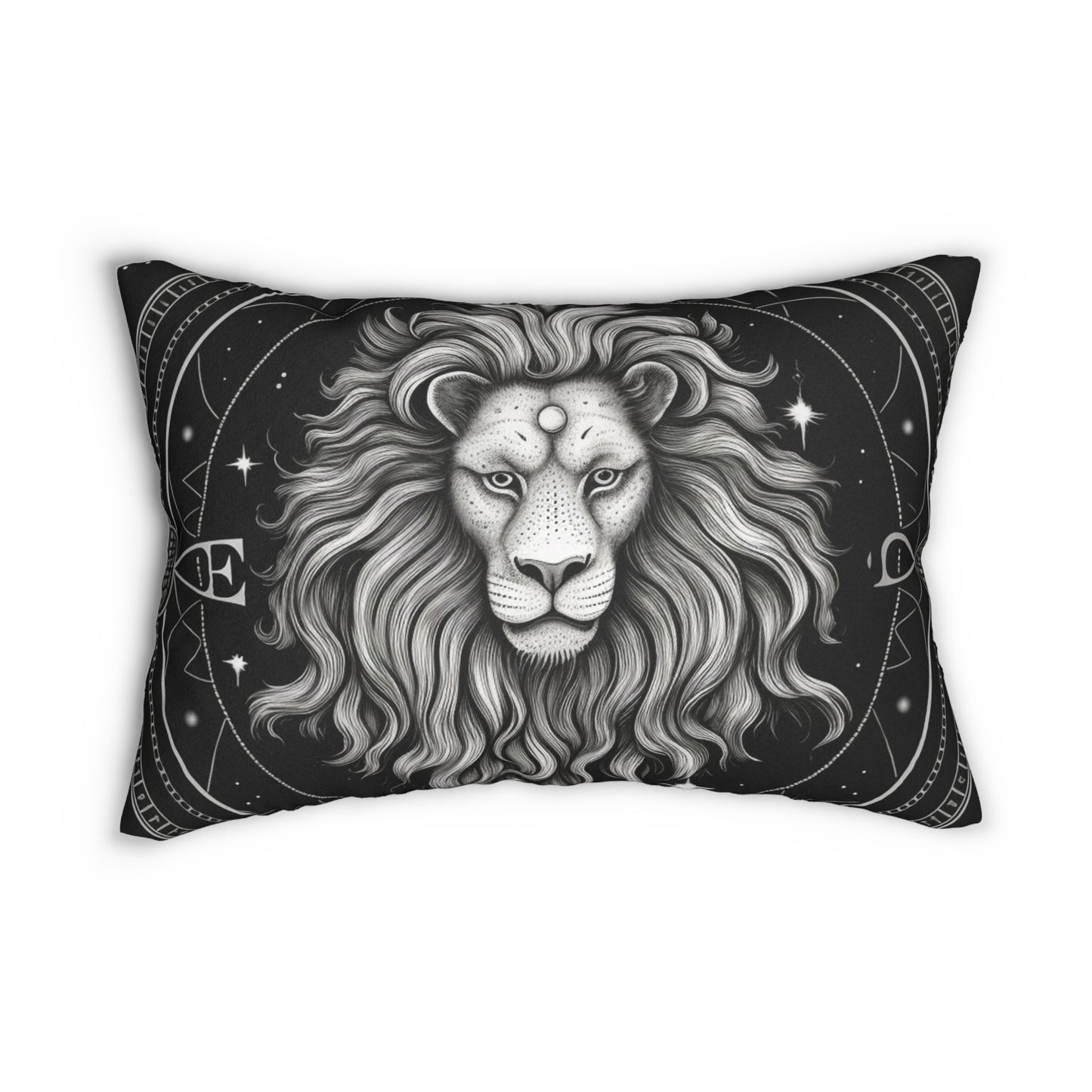 Leo Zodiac Design, Spun-Polyester Lumbar Pillow, Double-Sided Print