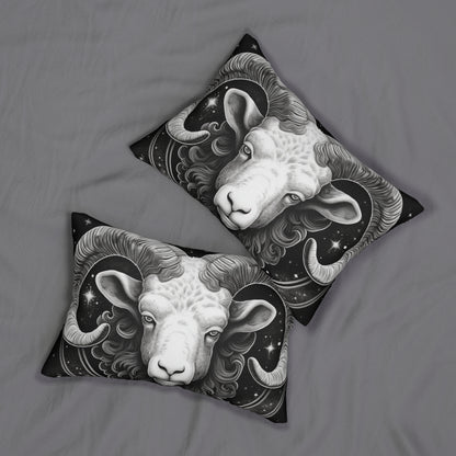 Aries Zodiac Design, Spun-Polyester Lumbar Pillow, Double-Sided Print