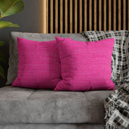 Hot Neon Pink Doll Like: Denim-Inspired, Bold & Bright Fabric - Spun Polyester Square Pillow Case