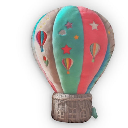 Hot Air Balloon Plush Shaped Pillow