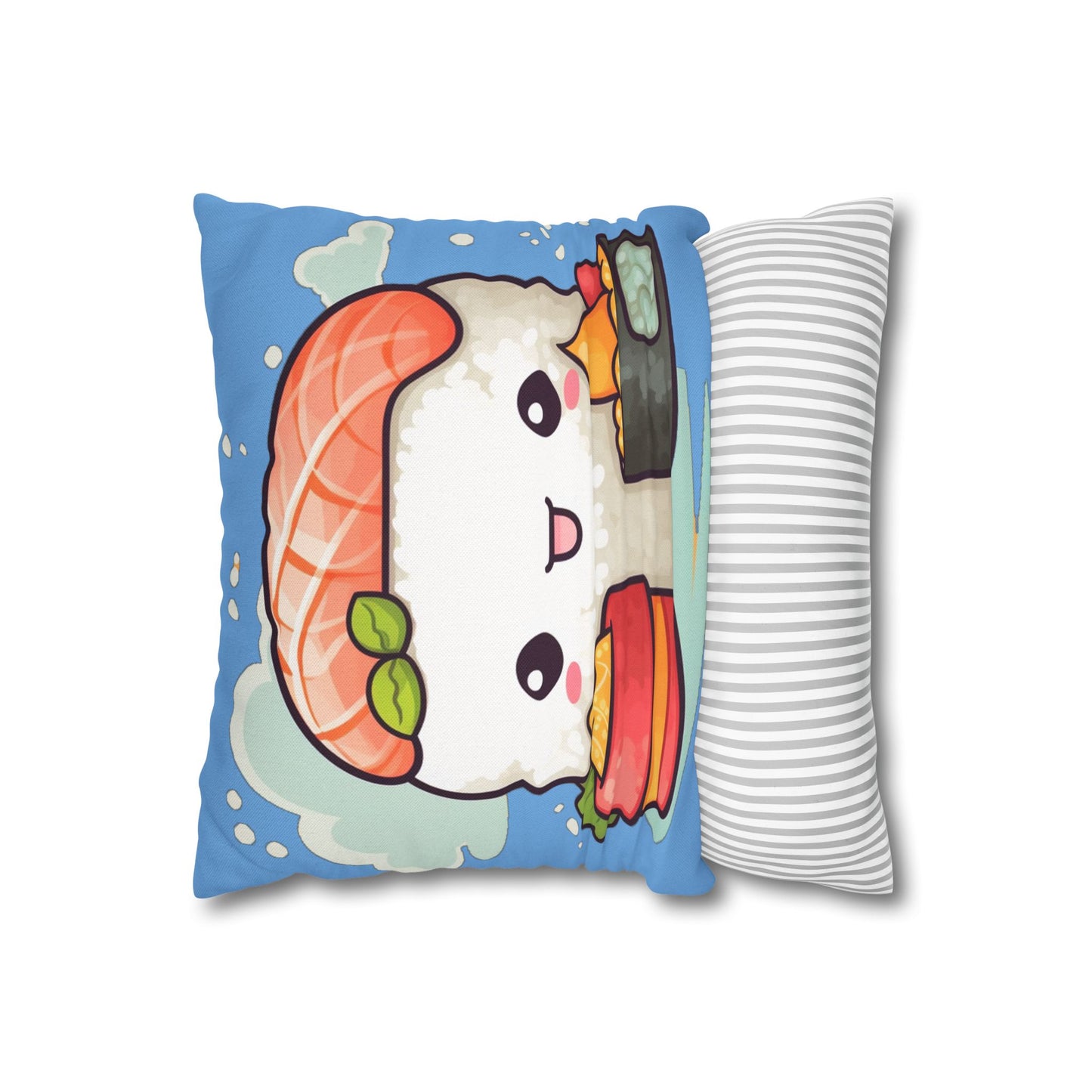 Anime Sushi - Japanese Cute kawaii - Otaku Gift - Spun Polyester Square Pillow Case