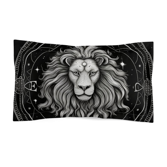 Leo Sign Woven Microfiber Pillow Sham, Durable Print, Envelope Closure