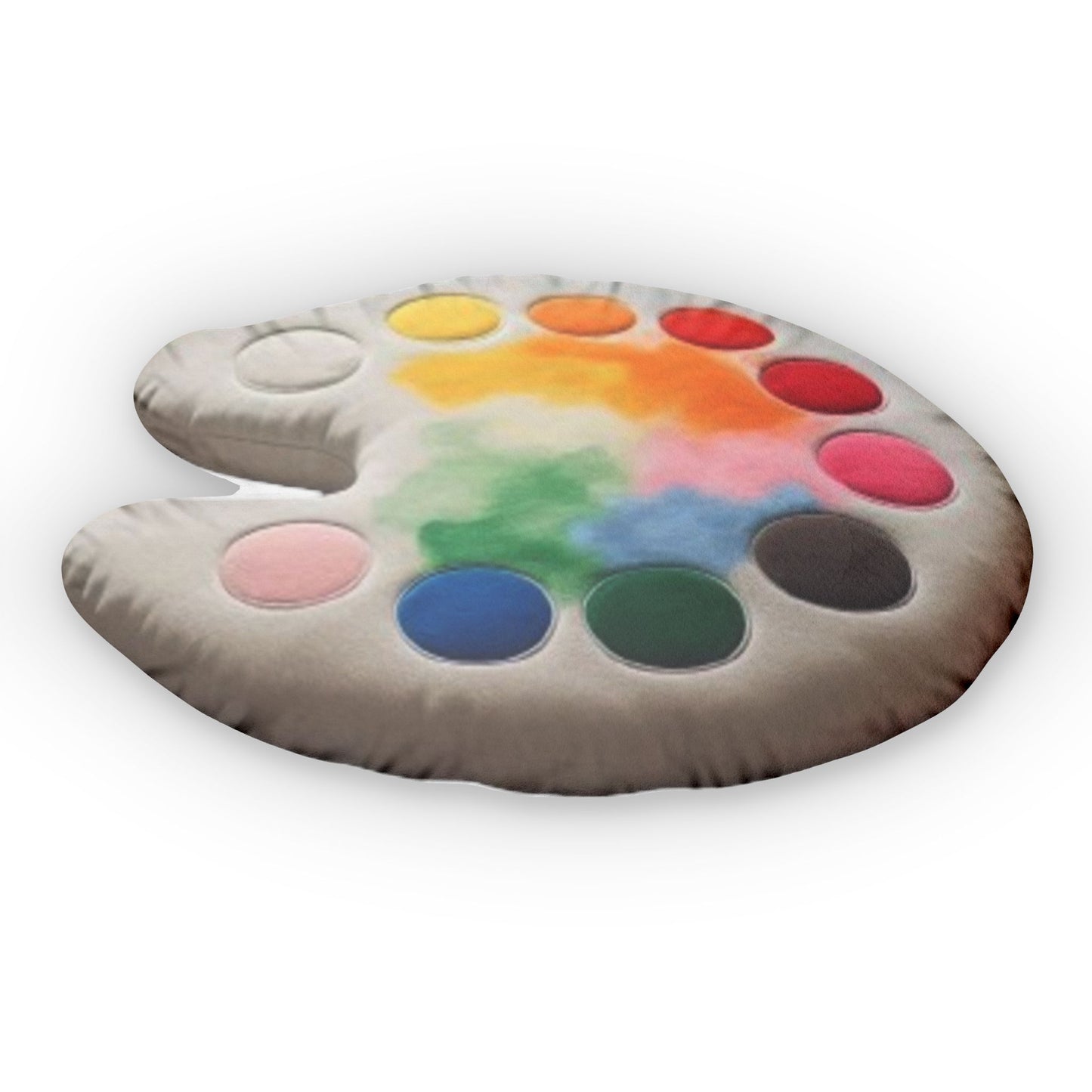 Paint Palette Shaped Plush Pillow