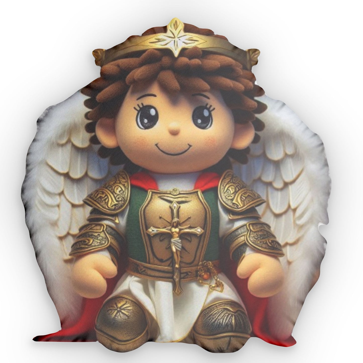 Saint Michael doll, Plush Gift, Shaped Pillow