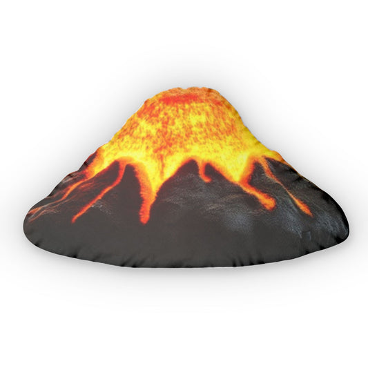 Volcano Lava Cushion, Plush Stuffed Gift, Shaped Pillow