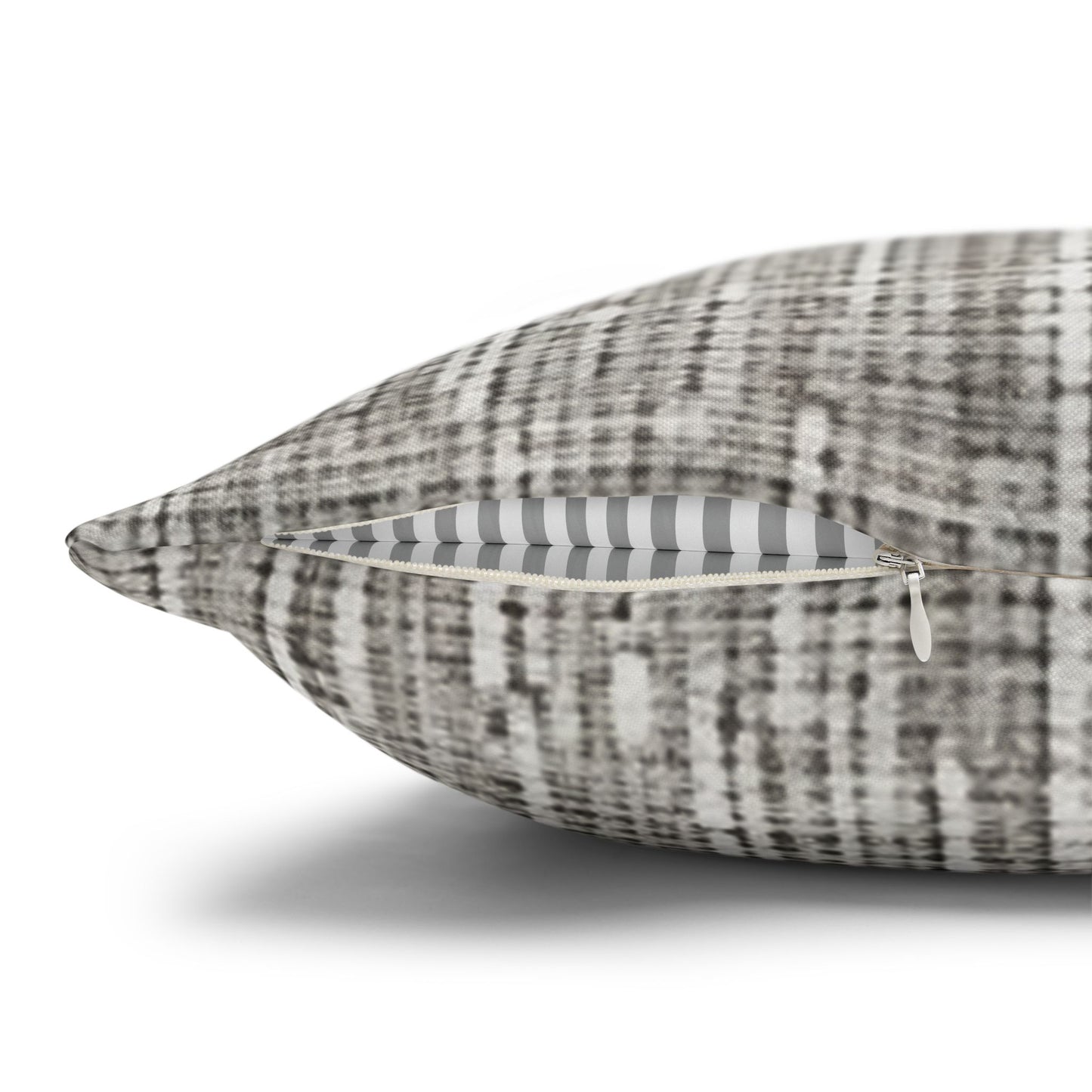 Silver Grey: Denim-Inspired, Contemporary Fabric Design - Spun Polyester Square Pillow Case