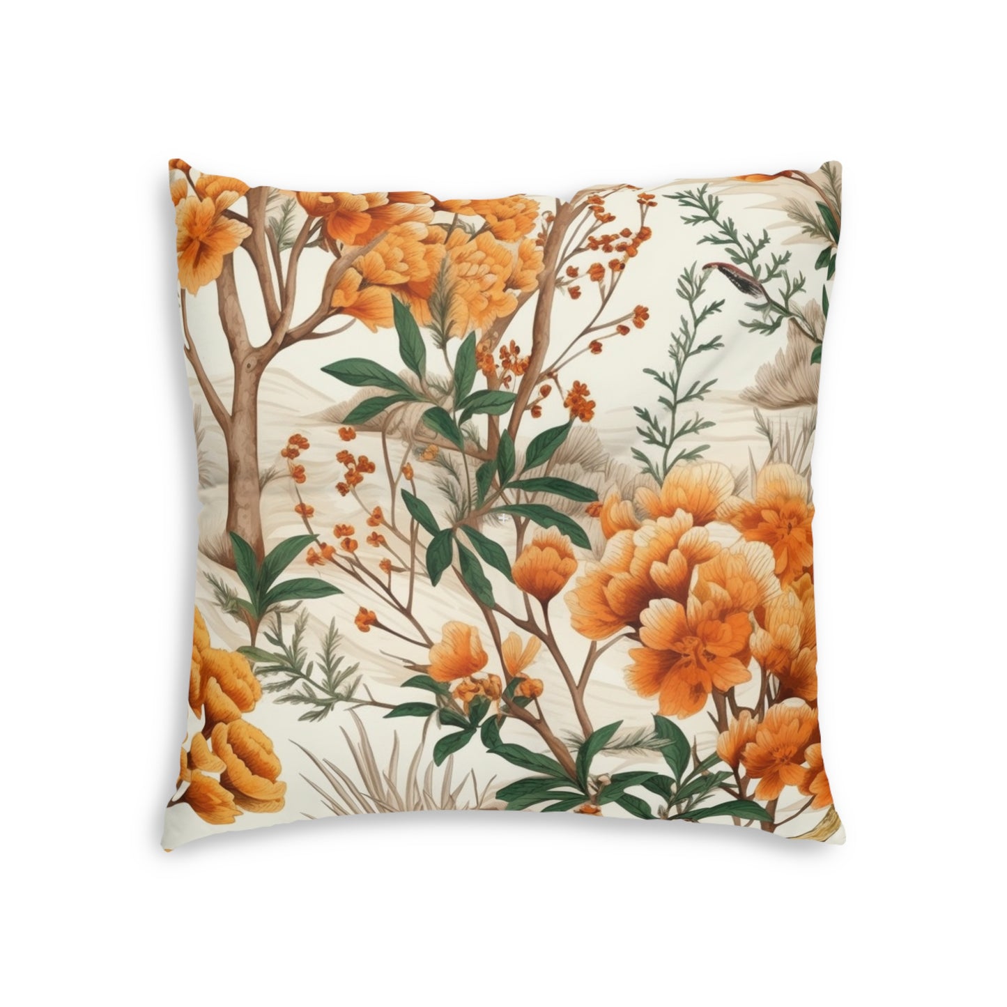 Four Seasons Beauty: Spring, Summer, Autumn & Winter Design Tufted Floor Pillow, Square