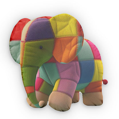 Colorful Plush Elephant Toy, Plush Shaped Pillows