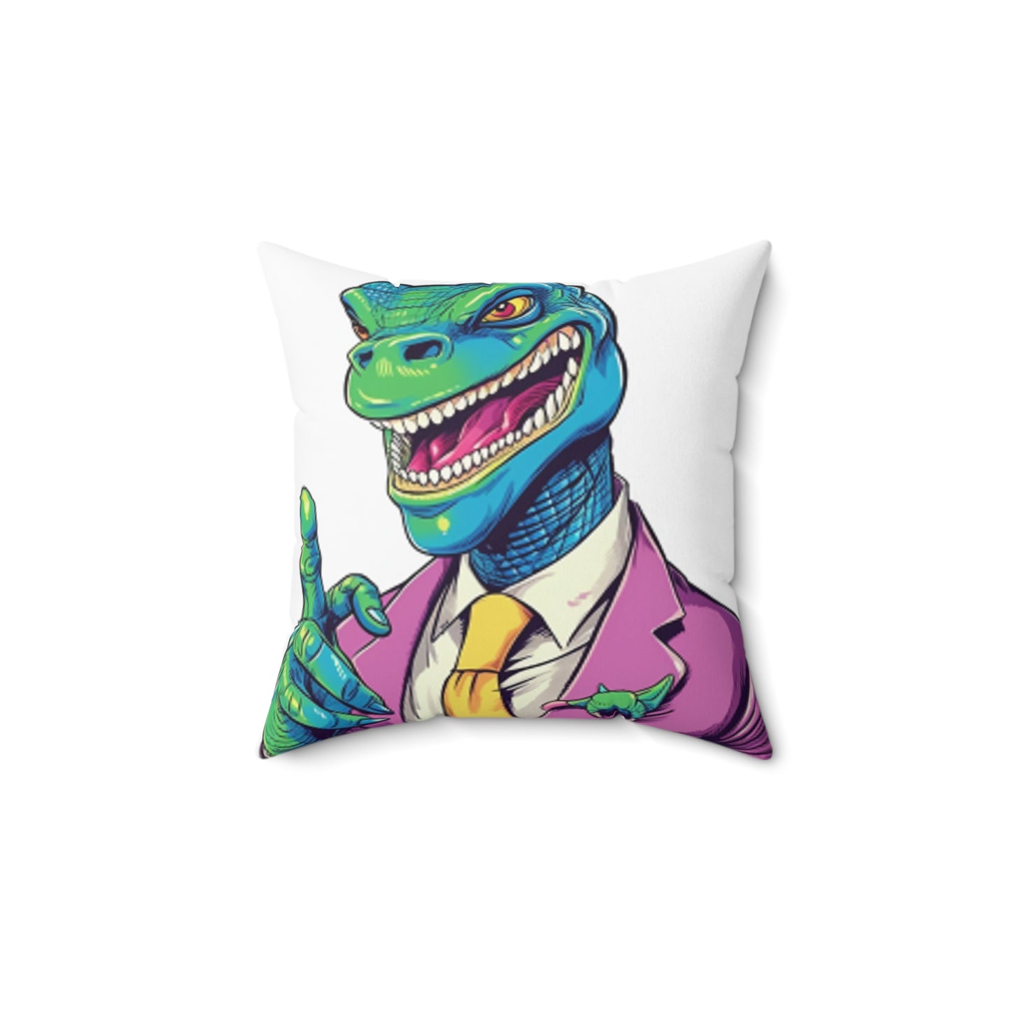 Business Dinosaur CEO Savy Spun Polyester Square Pillow