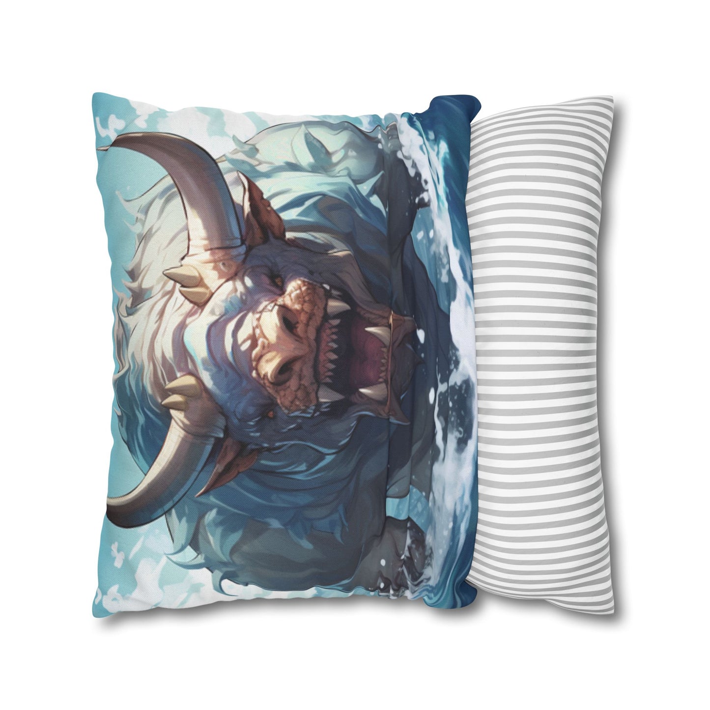 Bull Shark Fusion: Water Fantasy - Hybrid Ocean Marine Animal - Spun Polyester Square Pillow Case