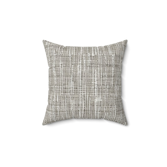 Silver Grey: Denim-Inspired, Contemporary Fabric Design - Spun Polyester Square Pillow