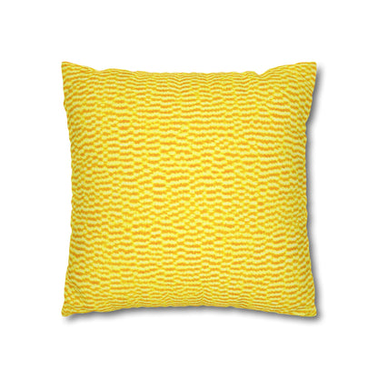 Sunshine Yellow Lemon: Denim-Inspired, Cheerful Fabric - Spun Polyester Square Pillow Case