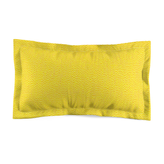 Sunshine Yellow Lemon: Denim-Inspired, Cheerful Fabric - Microfiber Pillow Sham