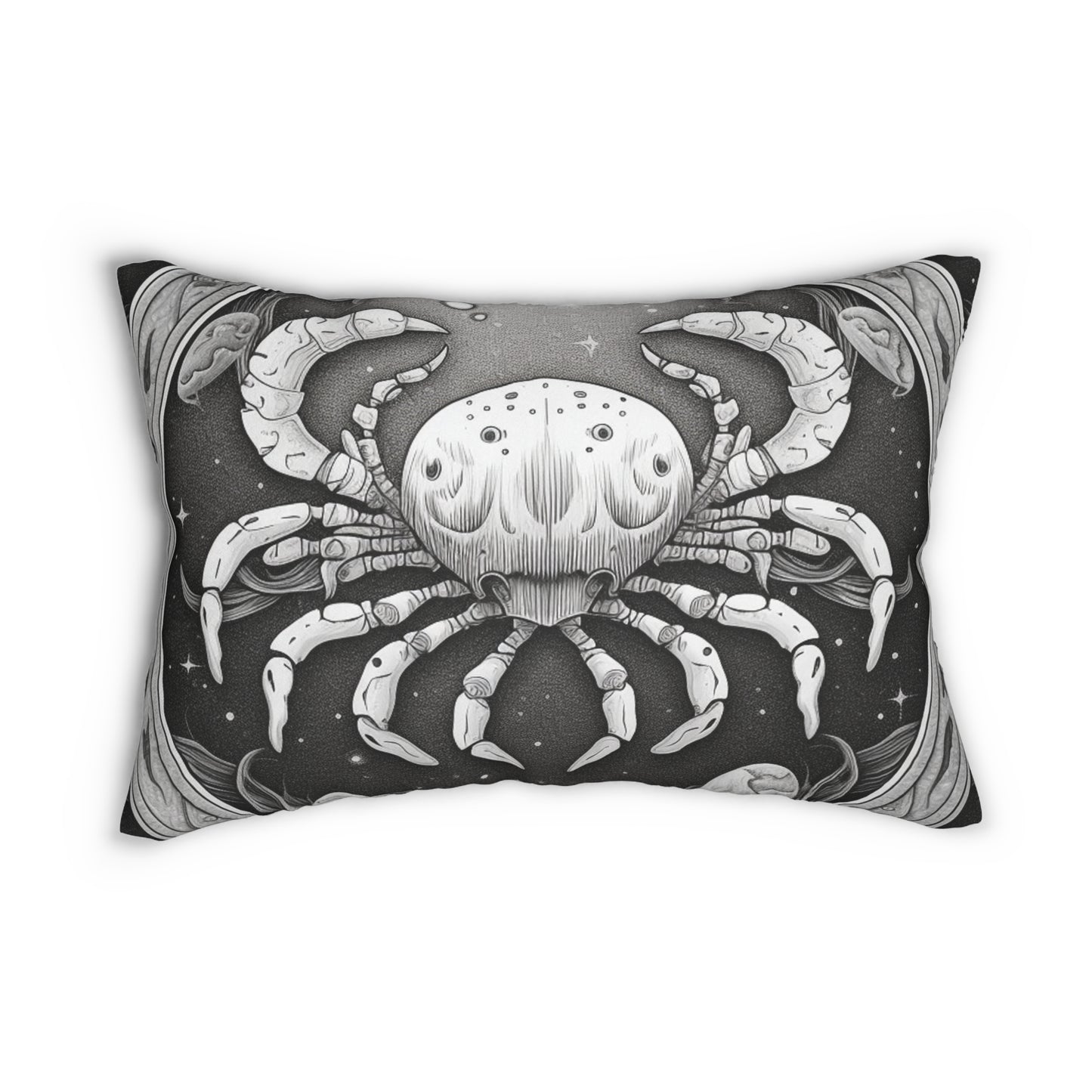 Cancer Zodiac Design, Spun-Polyester Lumbar Pillow, Double-Sided Print