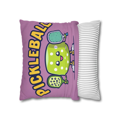 Pickleball Anime kawaii - Cartoon Graphic - Sport Character - Spun Polyester Square Pillow Case