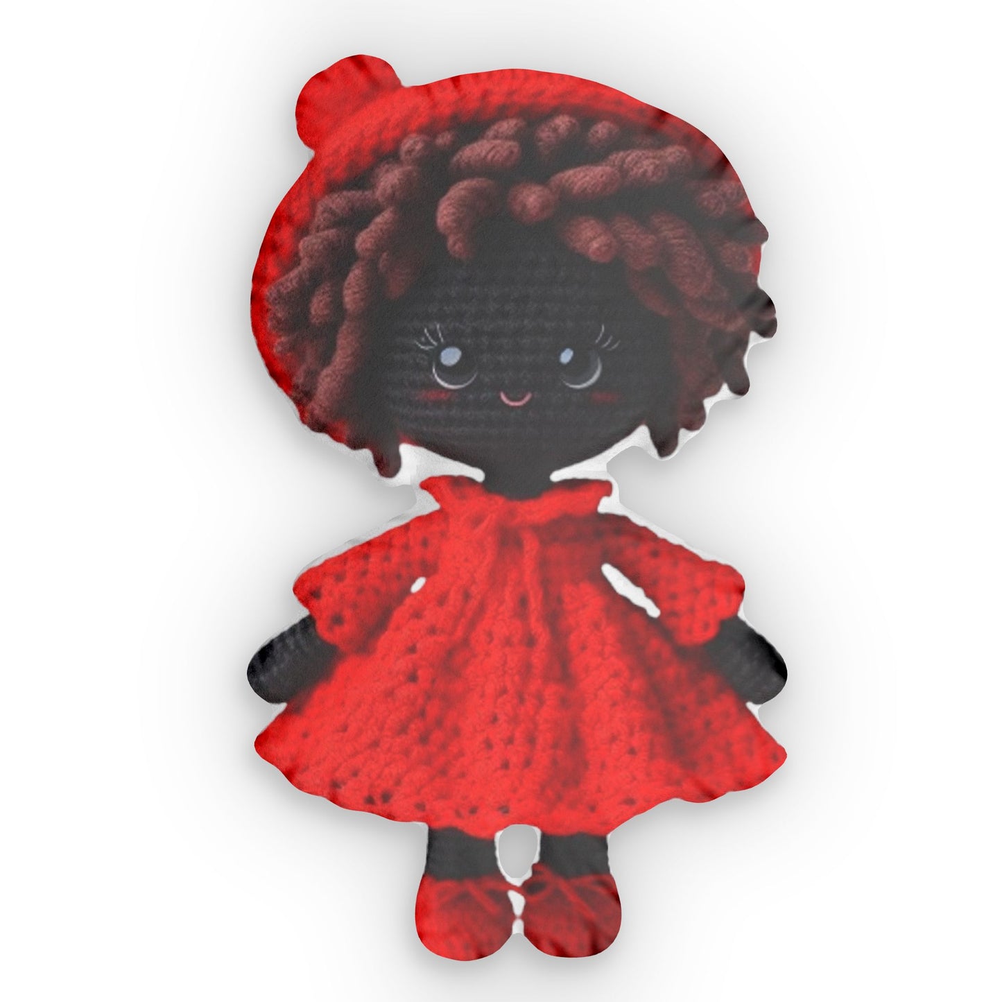 BLACK LADY CHRISTMAS Gift Decorative princess, crochet doll Object for bookcases, baby Gift for adult and child, Shaped Pillow