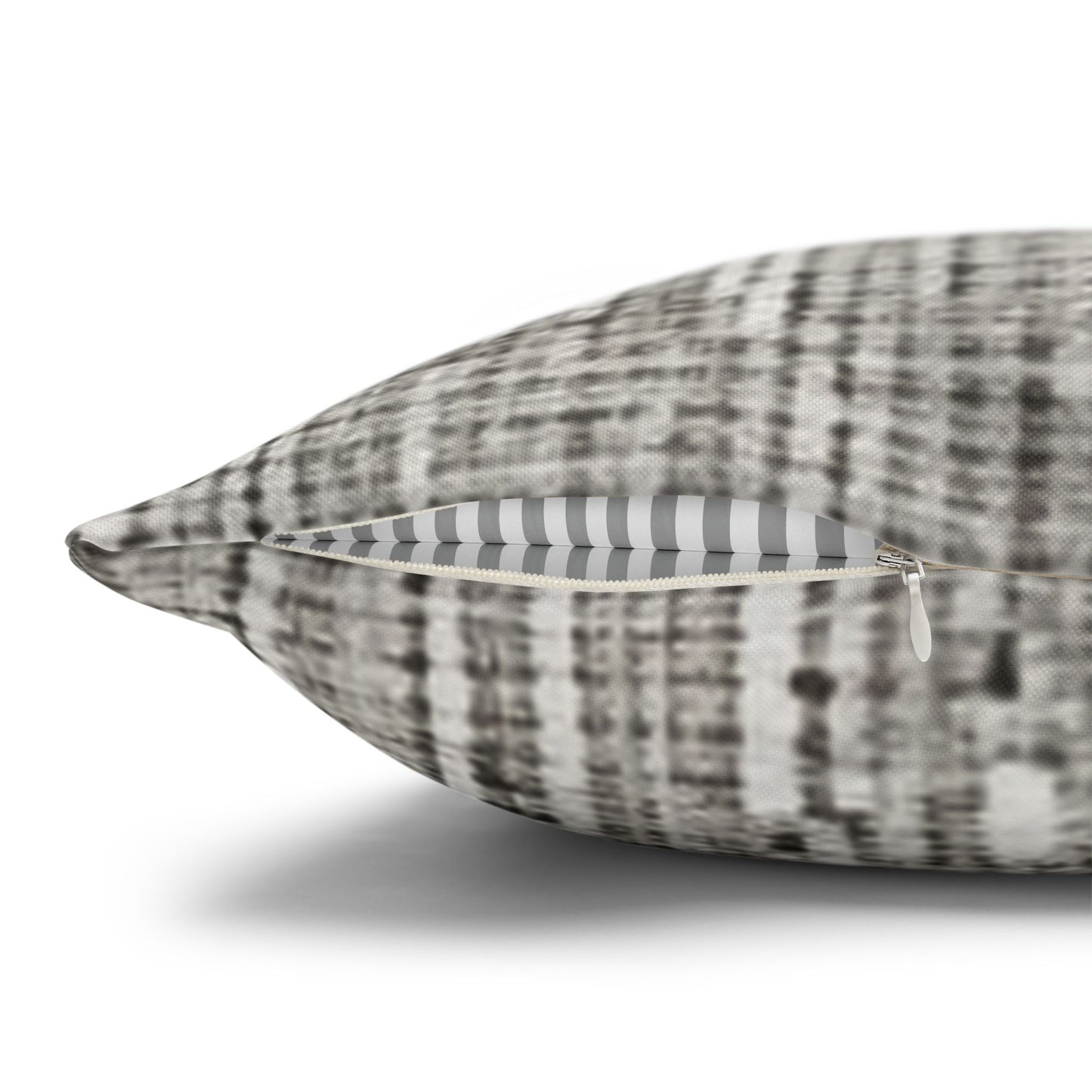 Silver Grey: Denim-Inspired, Contemporary Fabric Design - Spun Polyester Square Pillow Case