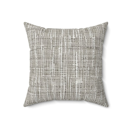 Silver Grey: Denim-Inspired, Contemporary Fabric Design - Spun Polyester Square Pillow