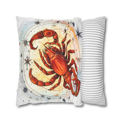 Prickly Scorpio Astrology - Sharp Zodiac Scorpion Celestial Horoscope - Spun Polyester Square Pillow Case