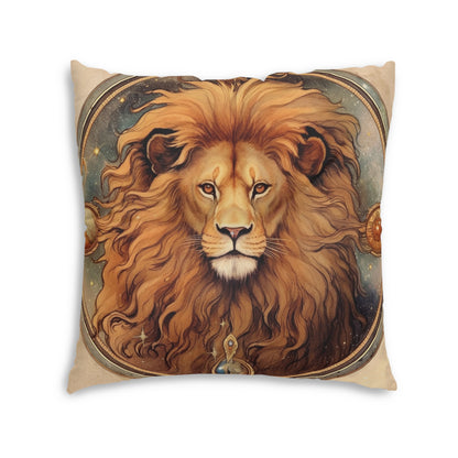 Astrological Leo Sign Vibrant Celestial Cosmic Zodiac - Tufted Floor Pillow, Square