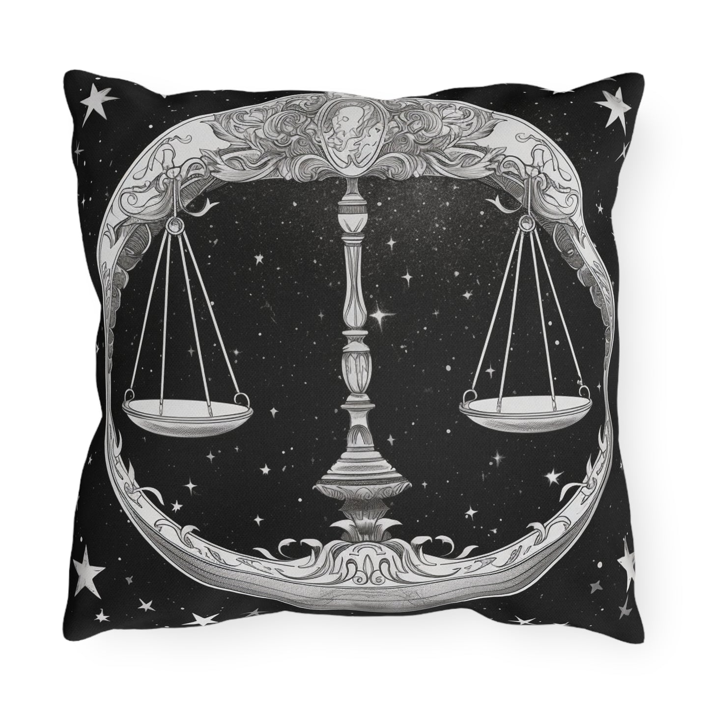 Libra Zodiac UV-Resistant Outdoor Pillow, Water-Resistant, Spun Polyester