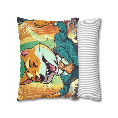 Synthwave Shiba Inu NYSE Collector's Gear: Spun Polyester Square Pillow Case