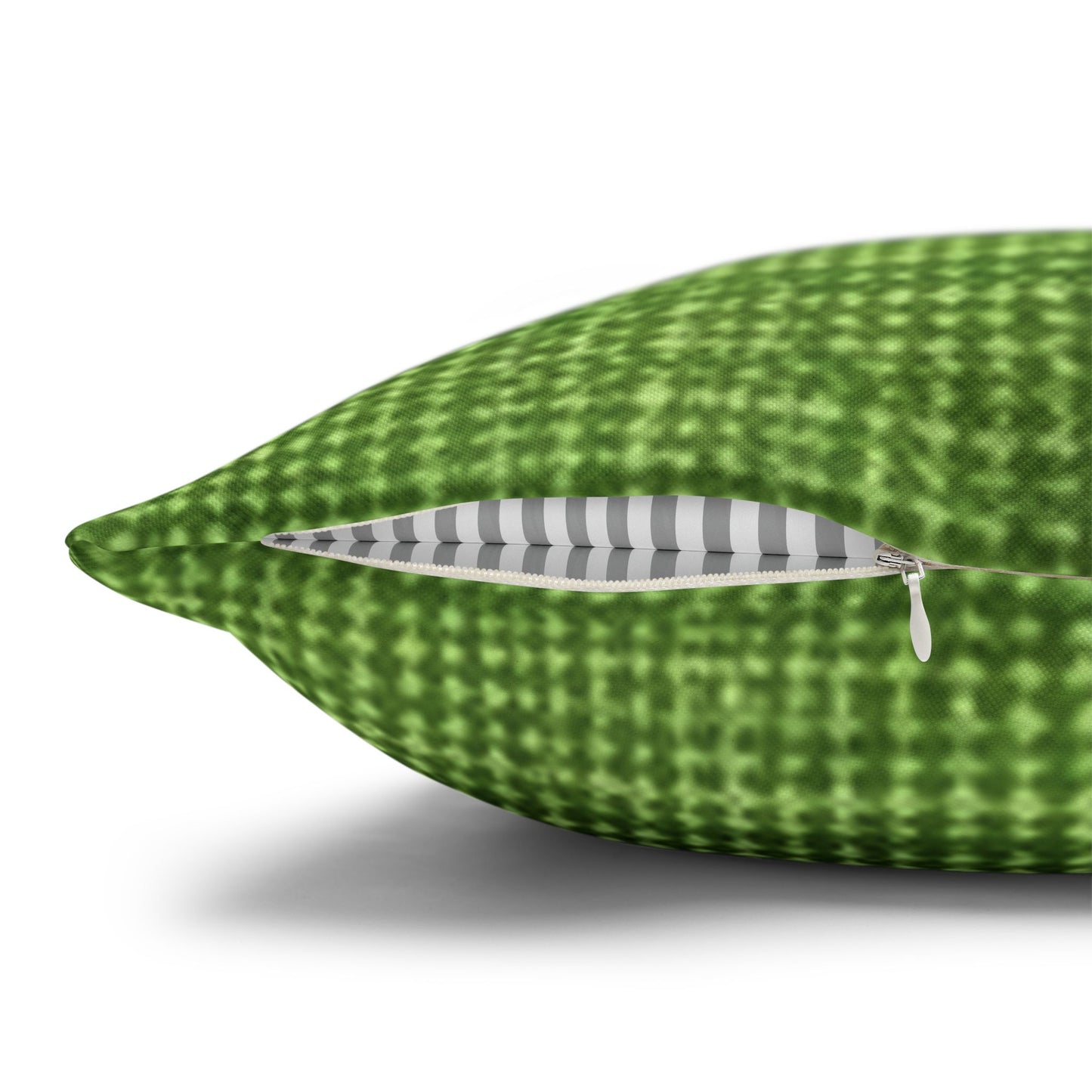 Olive Green Denim-Style: Seamless, Textured Fabric - Spun Polyester Square Pillow Case