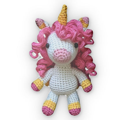 Unicorn Pink Hooked, Fantasy Plush Gift - Shaped Pillow