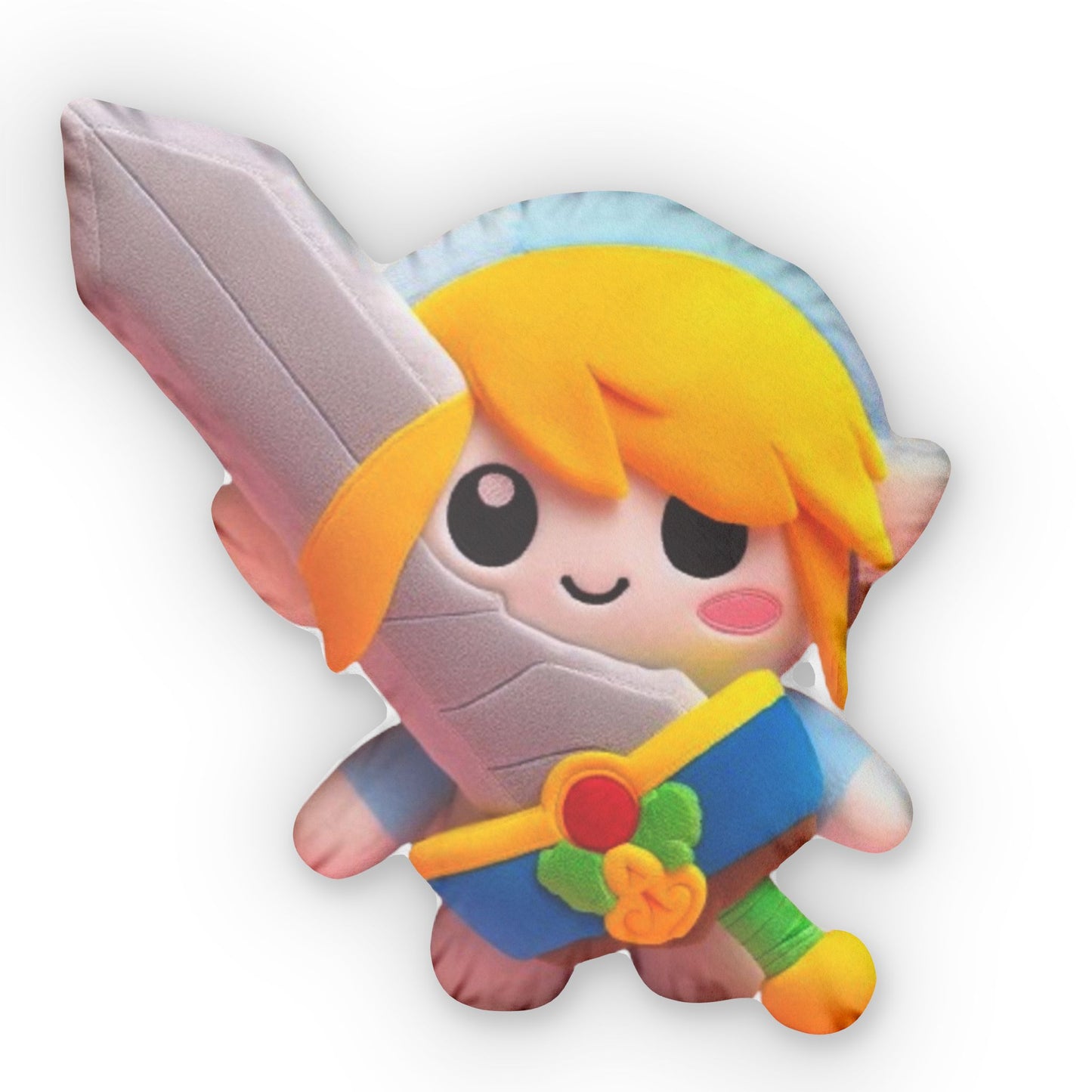 Retro Sword Link Plush Character Game Plush Shaped Pillow