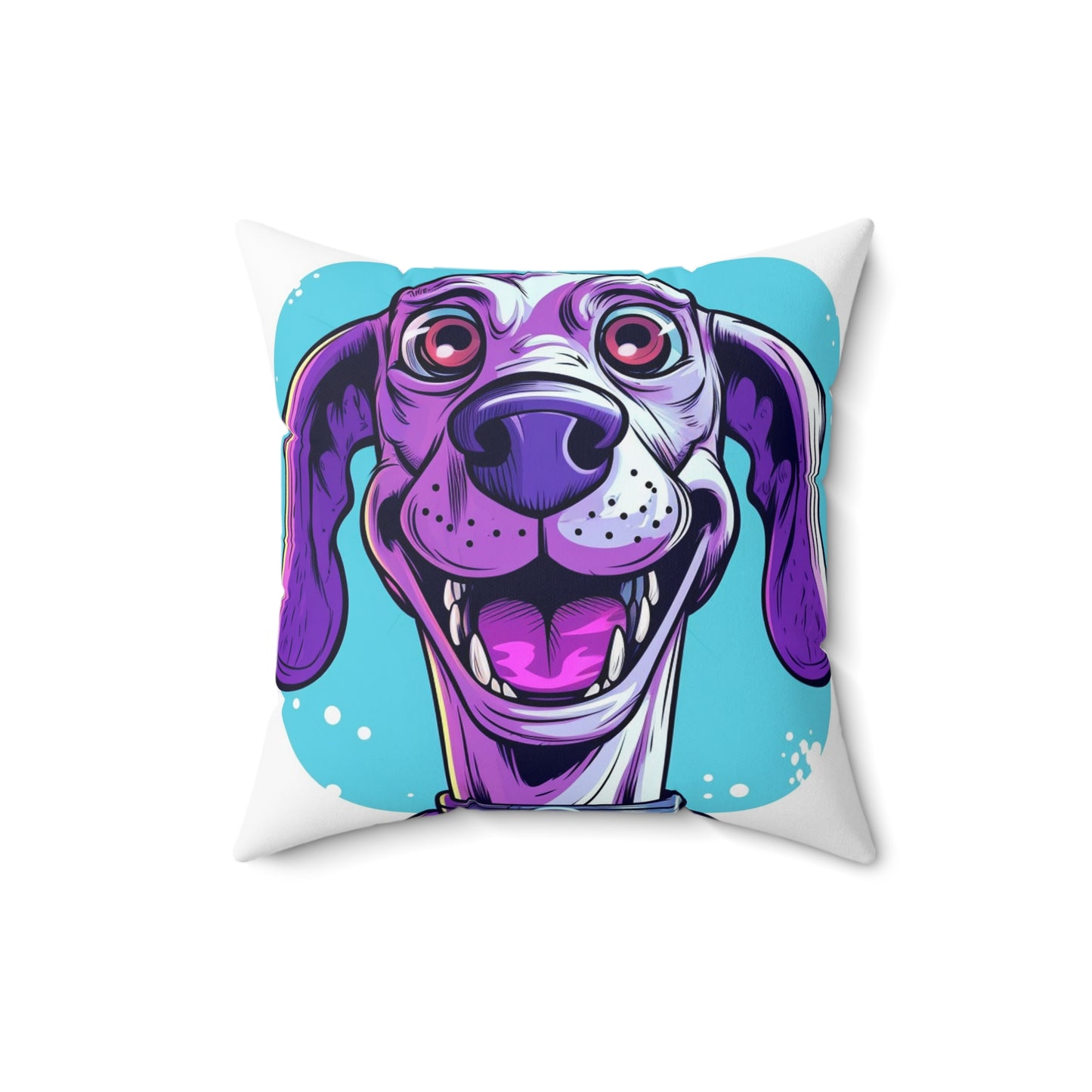 Alien Puppy Anime Comic Style Spun Polyester Square Pillow