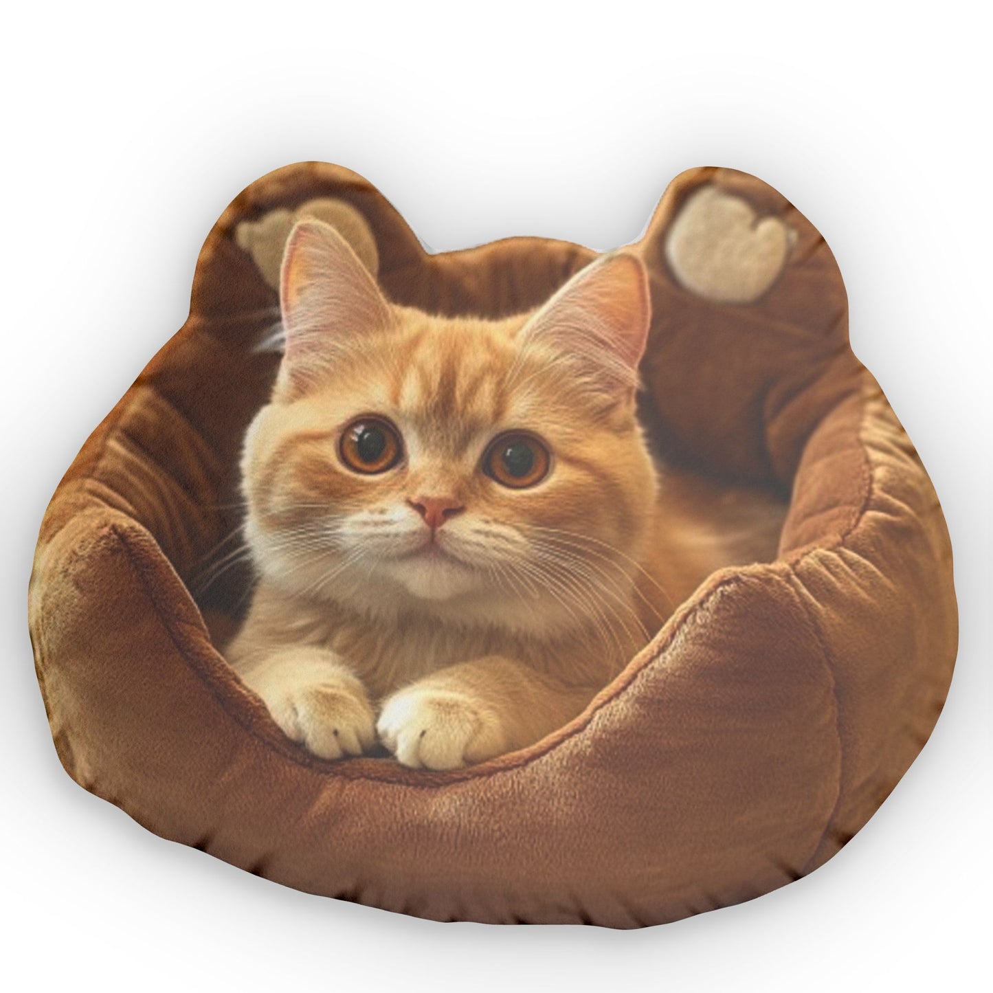 Cat Bed Cushion, Stuffed Plush Animal, Shaped Pillow