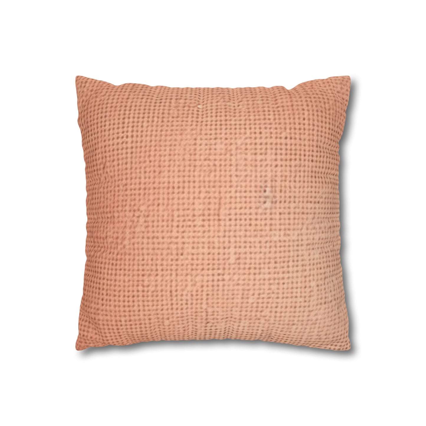 Soft Pink-Orange Peach: Denim-Inspired, Lush Fabric - Spun Polyester Square Pillow Case