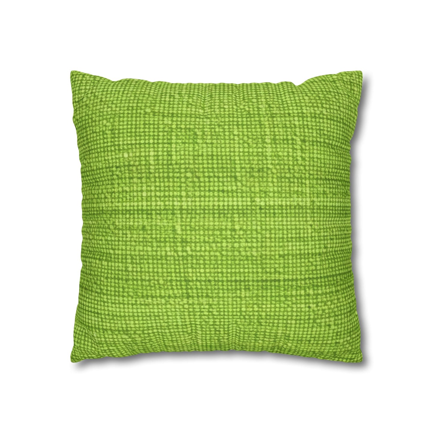 Lush Grass Neon Green: Denim-Inspired, Springtime Fabric Style - Spun Polyester Square Pillow Case