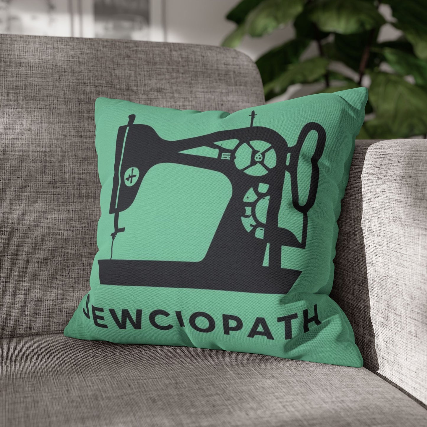 Sewing Sociopath Machine - Spun Polyester Square Pillow Case