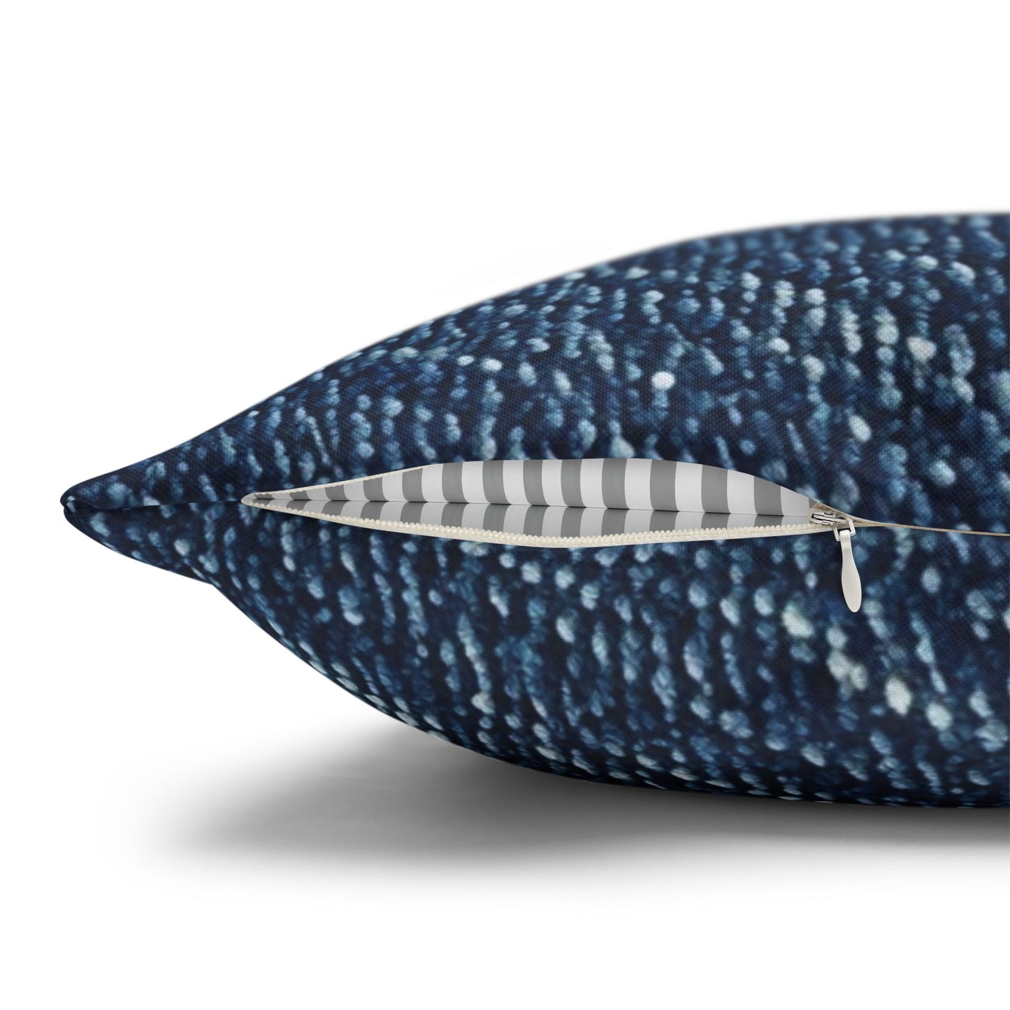 Denim-Inspired Design - Distinct Textured Fabric Pattern - Spun Polyester Square Pillow Case