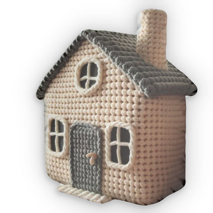 Home Crochet House Plush Shaped Pillow