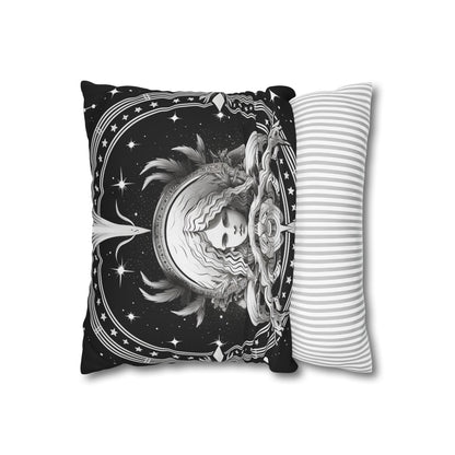 Virgo Zodiac Polyester Square Pillow Case, Indoor, Double Sided Design