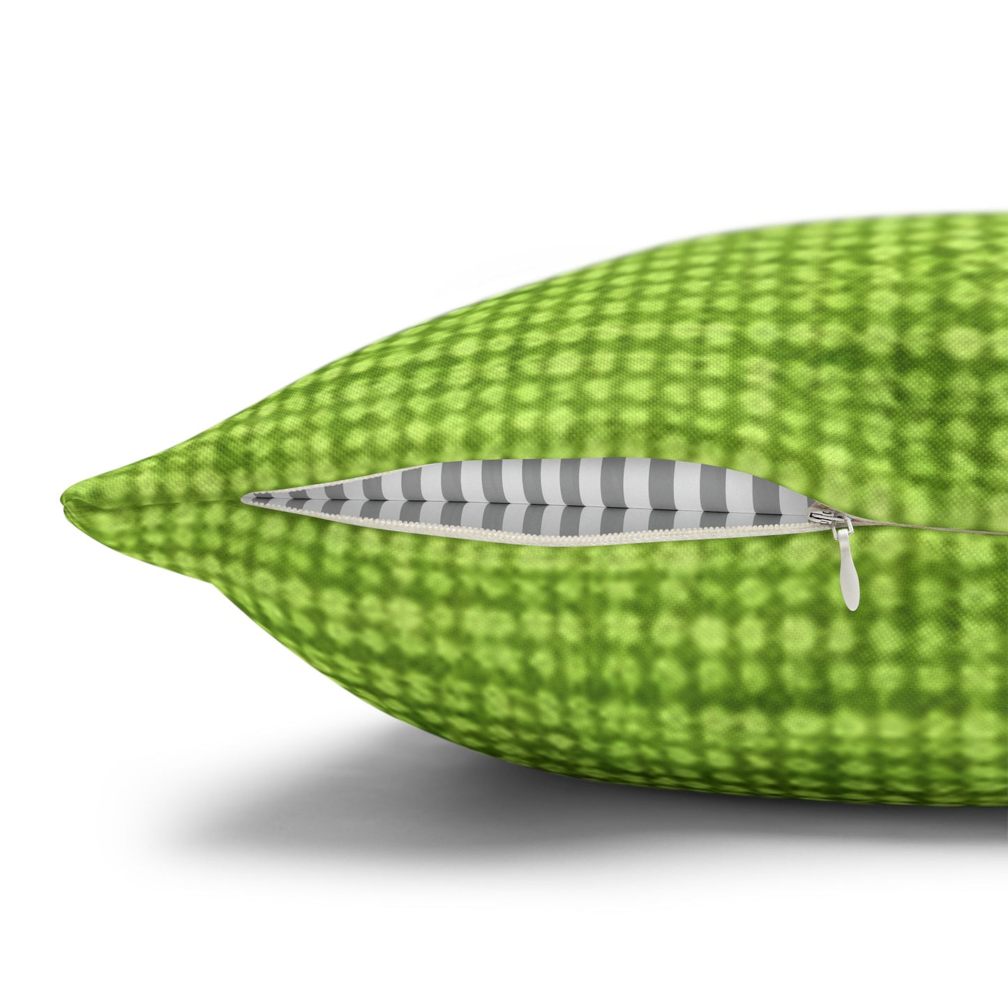 Lush Grass Neon Green: Denim-Inspired, Springtime Fabric Style - Spun Polyester Square Pillow Case