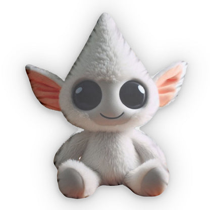 Furry Alien Gnome Plush Shaped Pillow