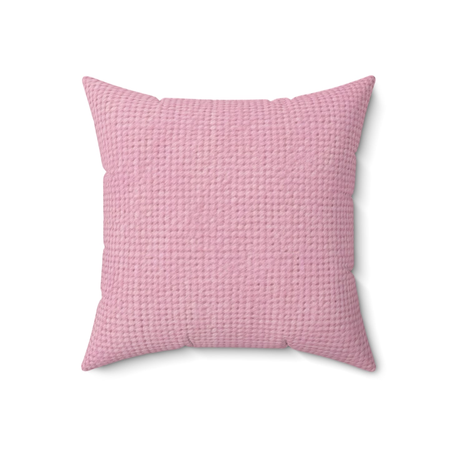 Blushing Garment Dye Pink: Denim-Inspired, Soft-Toned Fabric - Spun Polyester Square Pillow