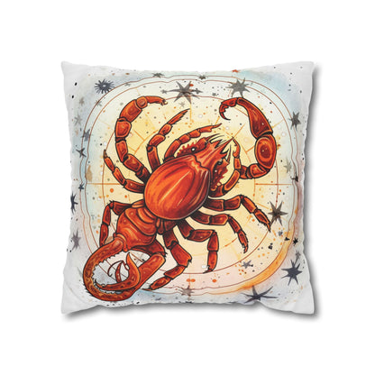 Prickly Scorpio Astrology - Sharp Zodiac Scorpion Celestial Horoscope - Spun Polyester Square Pillow Case