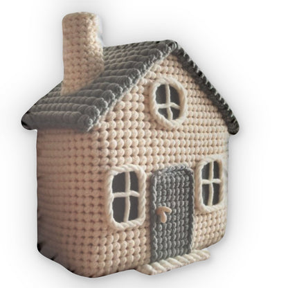 Home Crochet House Plush Shaped Pillow