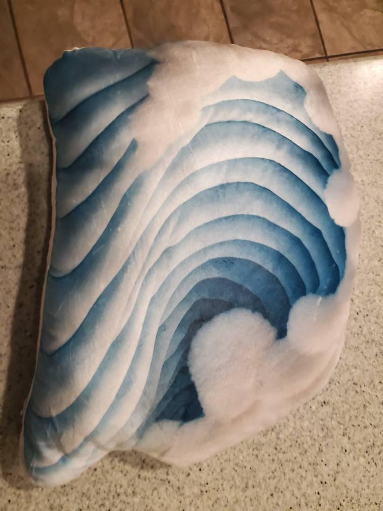 Ocean Wave Plush Shaped Pillow