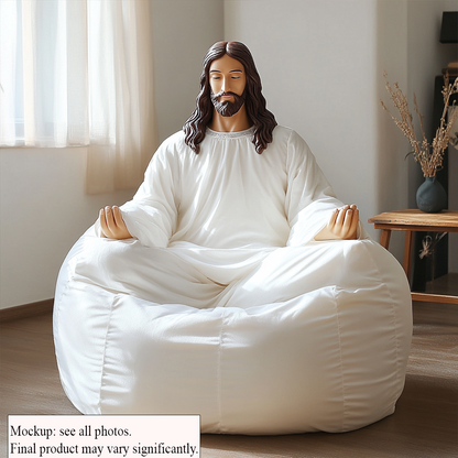 Jesus Christian Faux Beanbag Chair Plush Shaped Pillow